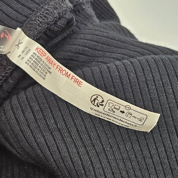 Free People Movement Ribbed Flare Legging Pants Black Women’s Size XS Athleisure - Picture 9 of 13